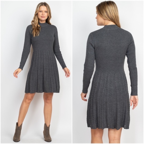 Charcoal knit dress - Picture 6 of 8